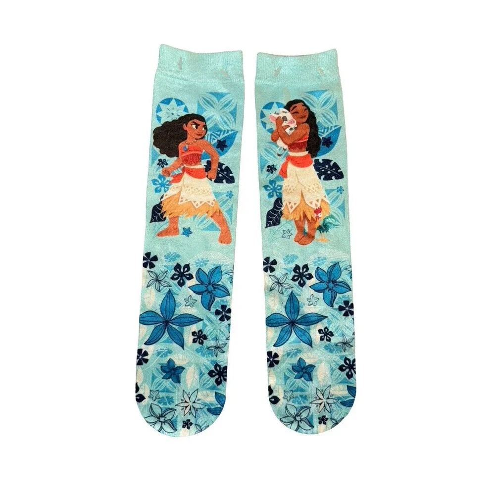 Disney Moana Girls Outfit Set  Shirt Shorts Hat Socks Pua Vacation Bundle Large